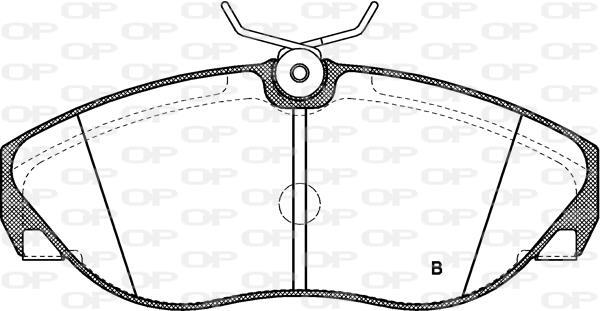 Jogo de 4 pastilhas de travão OPEN PARTS ref. BPA0486.11