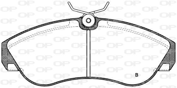 Jeu de 4 plaquettes de frein OPEN PARTS BPA0487.02