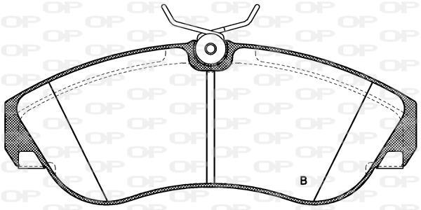 Jeu de 4 plaquettes de frein OPEN PARTS ref. BPA0487.11