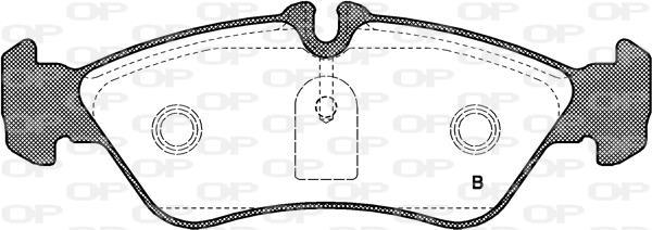 Jeu de 4 plaquettes de frein OPEN PARTS ref. BPA0580.00