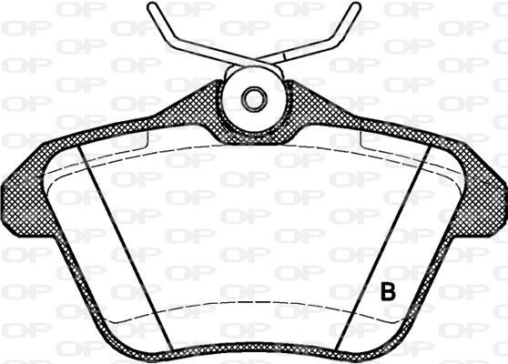 Jeu de 4 plaquettes de frein OPEN PARTS ref. BPA0581.10