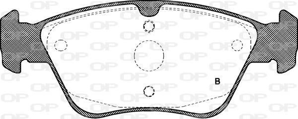 Jeu de 4 plaquettes de frein OPEN PARTS BPA0586.00