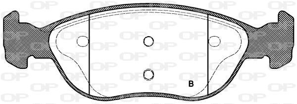 Jeu de 4 plaquettes de frein OPEN PARTS ref. BPA0587.00