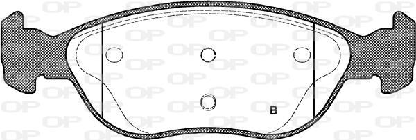 Jogo de 4 pastilhas de travão OPEN PARTS ref. BPA0587.11