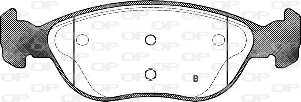 Jogo de 4 pastilhas de travão OPEN PARTS ref. BPA0587.12