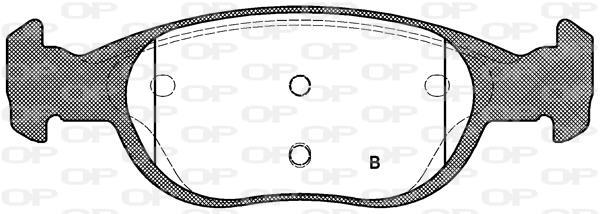 Jogo de 4 pastilhas de travão OPEN PARTS ref. BPA0588.10
