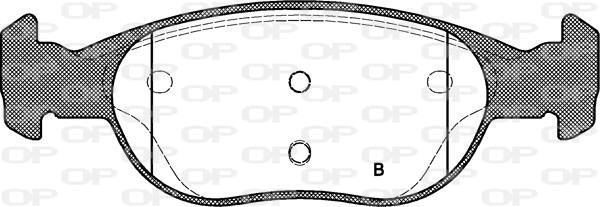 Jogo de 4 pastilhas de travão OPEN PARTS ref. BPA0588.11