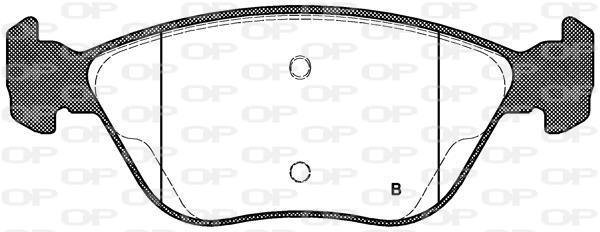 Jogo de 4 pastilhas de travão OPEN PARTS ref. BPA0589.02