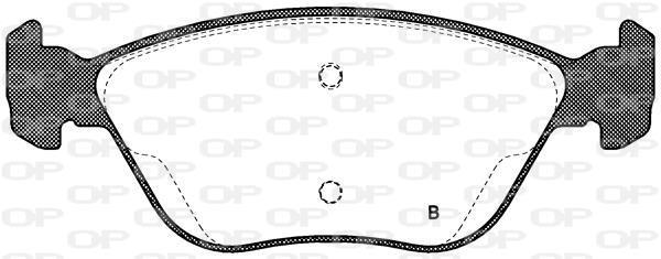 Jeu de 4 plaquettes de frein OPEN PARTS BPA0589.21