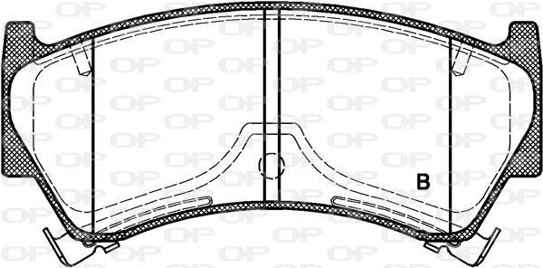 Jogo de 4 pastilhas de travão OPEN PARTS ref. BPA0592.12