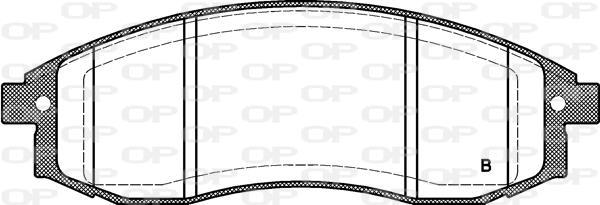 Jeu de 4 plaquettes de frein OPEN PARTS ref. BPA0598.12