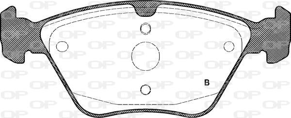 Jogo de 4 pastilhas de travão OPEN PARTS ref. BPA0601.00