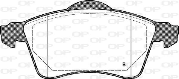 Jogo de 4 pastilhas de travão OPEN PARTS ref. BPA0618.01
