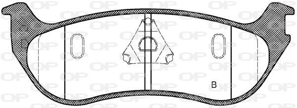 Jeu de 4 plaquettes de frein OPEN PARTS ref. BPA0628.12