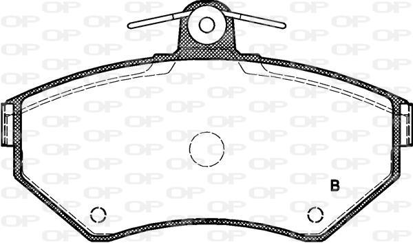 Jeu de 4 plaquettes de frein OPEN PARTS BPA0631.12