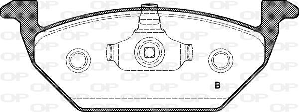 Jogo de 4 pastilhas de travão OPEN PARTS ref. BPA0633.20
