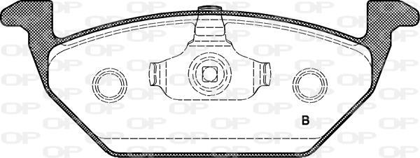 Jeu de 4 plaquettes de frein OPEN PARTS ref. BPA0633.21