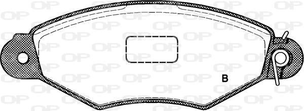Jogo de 4 pastilhas de travão OPEN PARTS ref. BPA0643.00