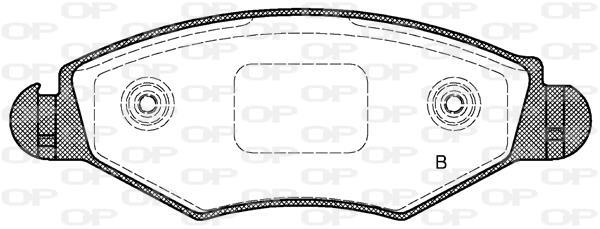 Jeu de 4 plaquettes de frein OPEN PARTS ref. BPA0643.20