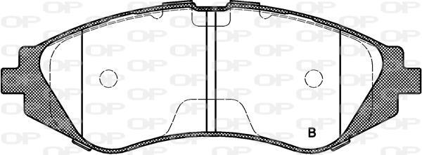 Jogo de 4 pastilhas de travão OPEN PARTS ref. BPA0645.02