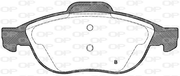 Jogo de 4 pastilhas de travão OPEN PARTS ref. BPA0660.02