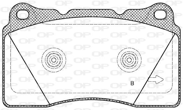 Jeu de 4 plaquettes de frein OPEN PARTS BPA0666.12