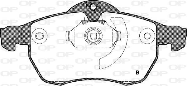 Jogo de 4 pastilhas de travão OPEN PARTS ref. BPA0683.02