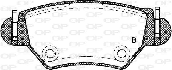 Jeu de 4 plaquettes de frein OPEN PARTS BPA0685.22