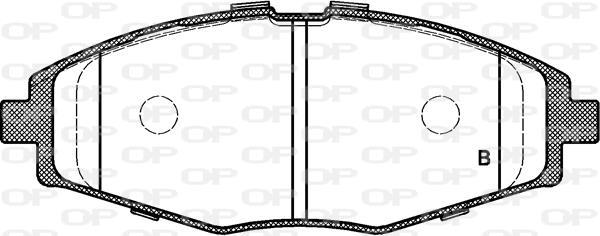 Jogo de 4 pastilhas de travão OPEN PARTS ref. BPA0696.00