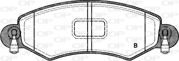 Jeu de 4 plaquettes de frein OPEN PARTS ref. BPA0702.12