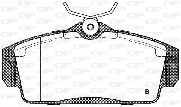 Jeu de 4 plaquettes de frein OPEN PARTS BPA0704.00