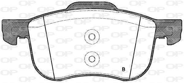 Jogo de 4 pastilhas de travão OPEN PARTS ref. BPA0713.00