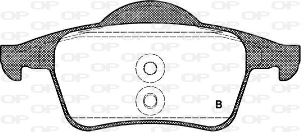 Jogo de 4 pastilhas de travão OPEN PARTS ref. BPA0714.00
