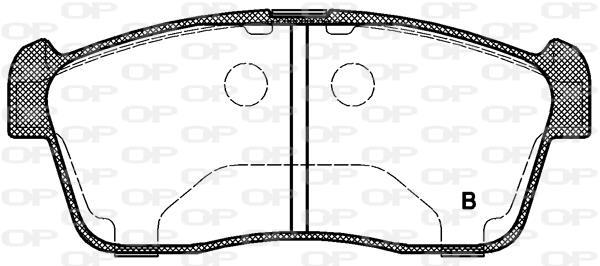 Jogo de 4 pastilhas de travão OPEN PARTS ref. BPA0724.02