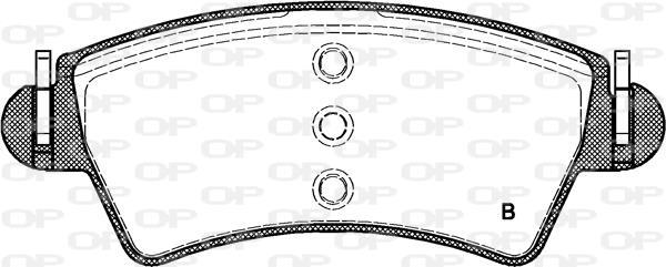 Jogo de 4 pastilhas de travão OPEN PARTS ref. BPA0726.10