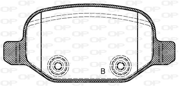 Jeu de 4 plaquettes de frein OPEN PARTS BPA0727.02
