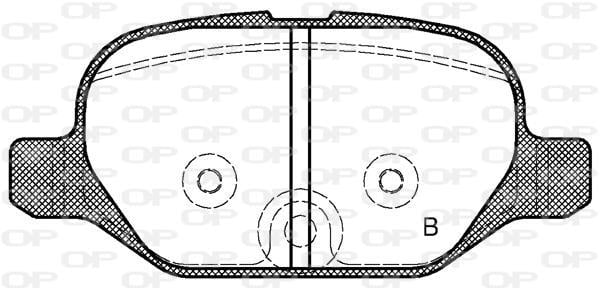 Jogo de 4 pastilhas de travão OPEN PARTS ref. BPA0727.32