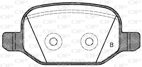 Jogo de 4 pastilhas de travão OPEN PARTS ref. BPA0727.52