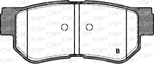 Jogo de 4 pastilhas de travão OPEN PARTS ref. BPA0746.02