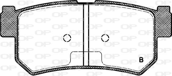 Jeu de 4 plaquettes de frein OPEN PARTS ref. BPA0746.62