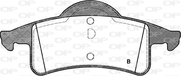 Jogo de 4 pastilhas de travão OPEN PARTS ref. BPA0758.00