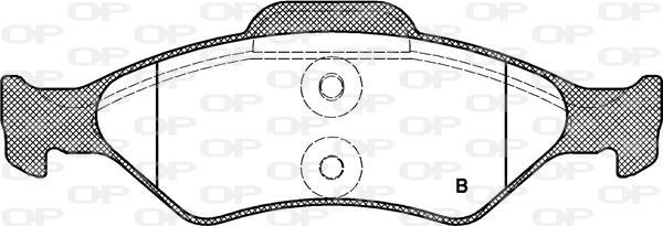 Jogo de 4 pastilhas de travão OPEN PARTS ref. BPA0765.00