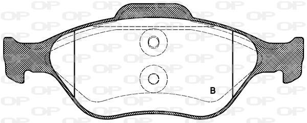 Jogo de 4 pastilhas de travão OPEN PARTS ref. BPA0766.00