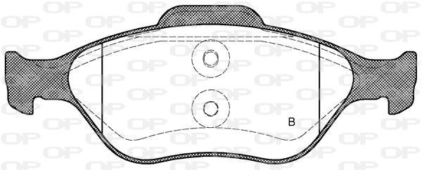 Jeu de 4 plaquettes de frein OPEN PARTS ref. BPA0766.12