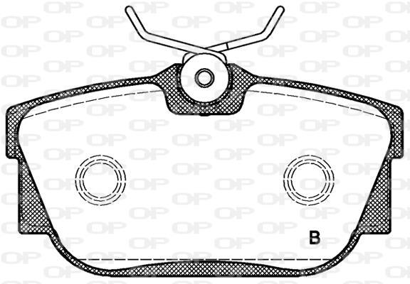 Jeu de 4 plaquettes de frein OPEN PARTS ref. BPA0767.12