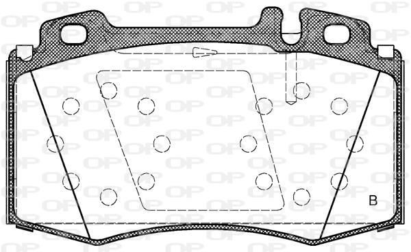 Jogo de 4 pastilhas de travão OPEN PARTS ref. BPA0769.02