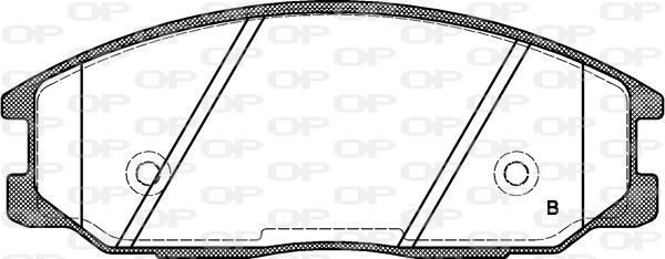 Jogo de 4 pastilhas de travão OPEN PARTS ref. BPA0771.12