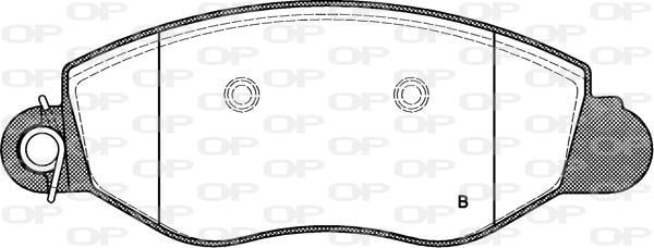 Jogo de 4 pastilhas de travão OPEN PARTS ref. BPA0772.12