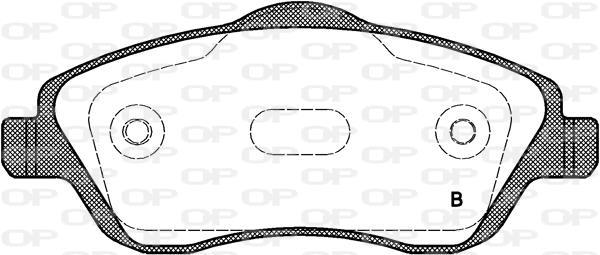 Jeu de 4 plaquettes de frein OPEN PARTS BPA0774.12