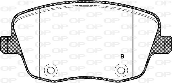 Jeu de 4 plaquettes de frein OPEN PARTS ref. BPA0775.01